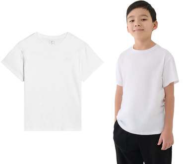 Koszulka chłopięca 4F M2330 bawełniany t-shirt biały