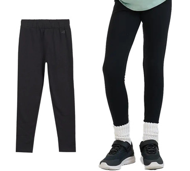 Legginsy dziewczęce 4F F198 czarne getry na WF