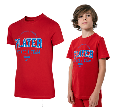 T-shirt chłopięcy 4F koszulka TSM007 czerwony