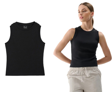 Koszulka damska bez rękawów 4F F132 top na lato czarny