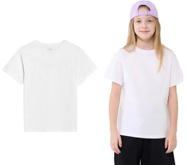 Koszulka bawełniana 4F F2332 na WF t-shirt biały