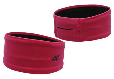 Opaska na głowę 4F U035 do biegania dwuwarstwowa różowy