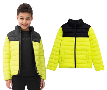 Kurtka chłopięca puchowa 4F M077 pikowana bez kaptura