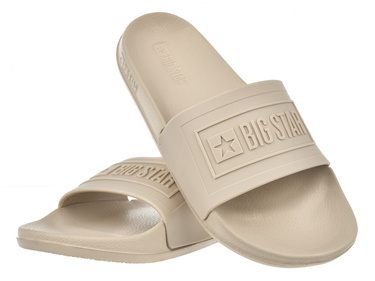 Klapki na lato BIG STAR OO274035 sportowe beżowe
