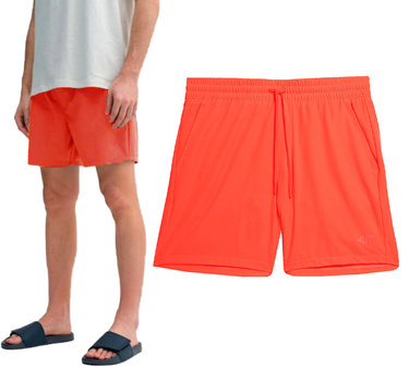 Szorty kąpielowe 4F M022 spodenki plażowe pomarańczowe