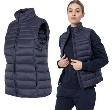 Bezrękawnik damski 4F KUDP001 kamizelka puchowa granat