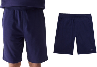 Spodenki męskie dresowe 4F M284 szorty z bawełny granatowe