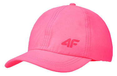 Czapka z daszkiem 4F dziewczęca F245 bejsbolowa róż neon