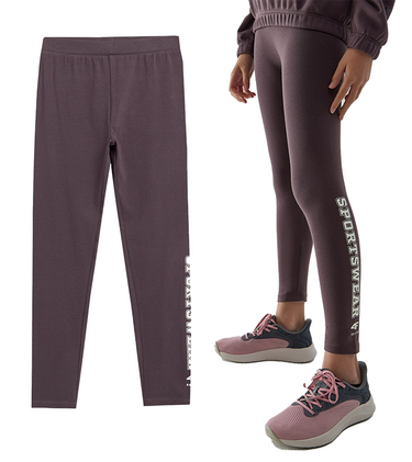 Legginsy dziewczęce 4F F095 getry z bawełny do szkoły