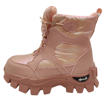 Buty zimowe dziecięce A113 trapery ocieplane różowe