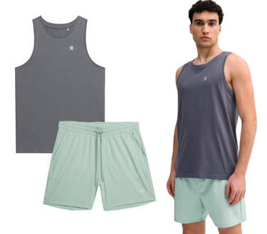 Zestaw męski na lato 4F koszulka, szorty plażowe