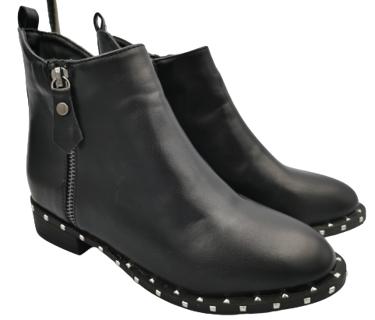 Botki damskie elegancki 3282-1 zimowe czarne