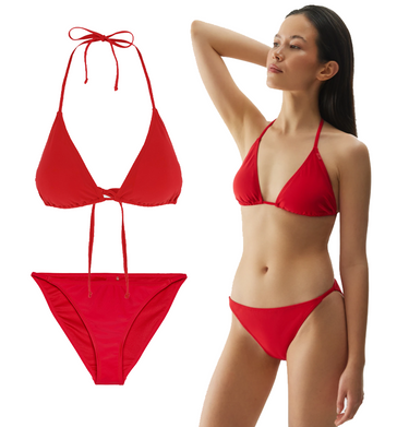 Strój kąpielowy 4F bikini czerwony zestaw góra + dół