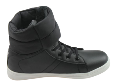 Buty zimowe chłopięce trampki ocieplane czarne 31