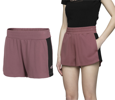 Spodenki damskie 4F SKDD011 szorty z wiskozy fiolet