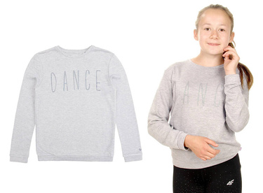 Bluzka dziewczęca 4F z długim rękawem szara