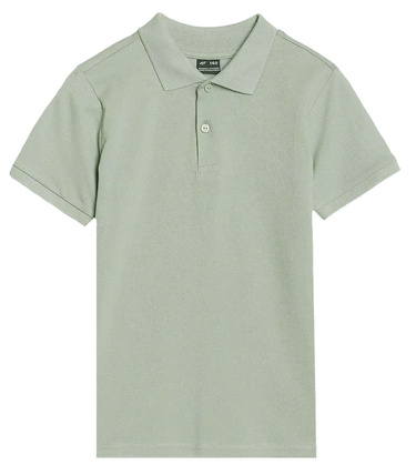 Koszulka dziecięca POLO 4F U513 T-shirt z kołnierzykiem zielony