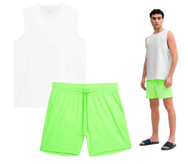 Zestaw męski na lato 4F koszulka i szorty na plaże zielony