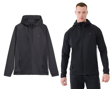 Bluza sportowa 4F męska szybkoschnąca M513 czarna