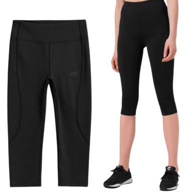 Legginsy do biegania 4F SPDF350 3/4 czarne