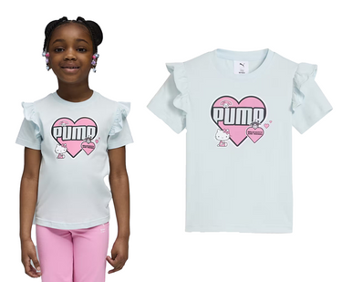 Koszulka dla dzieci PUMA HELLO KITTY t-shirt z falbankami 632386 47
