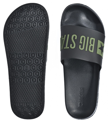 Klapki męskie BIG STAR SS174359 wsuwane na lato czarne
