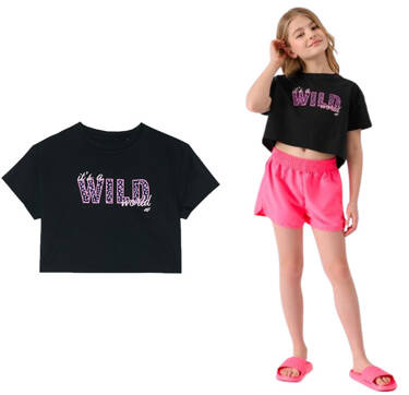 Koszulka dziewczęca crop top 4F F1144 bawełniana