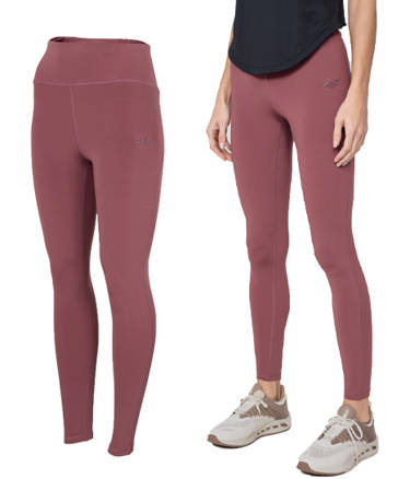 Legginsy Spodnie sportowe damskie 4F SPDF011 getry fiolet