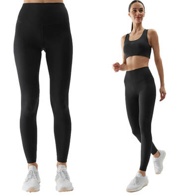 Legginsy sportowe 4F F185 na siłownie z wysokim stanem czarne