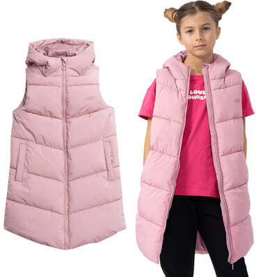 Kamizelka z kapturem 4F F046 puchowa pikowana