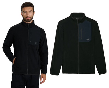 Polar męski 4F M414 bluza na zamek czarny