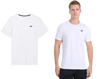 Koszulka sportowa 4F M1830 T-shirt na siłownie biały