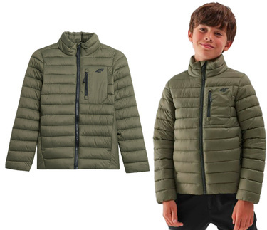 Kurtka puchowa 4F M220 pikowana bez kaptura khaki