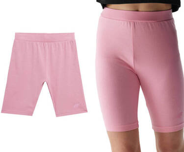 Kolarki dziewczęce z bawełny 4F F129 54S spodenki różowe