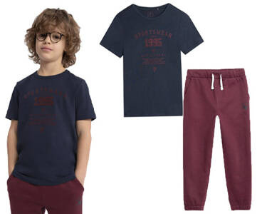 Zestaw chłopięcy 4F koszulka i spodnie dresowe