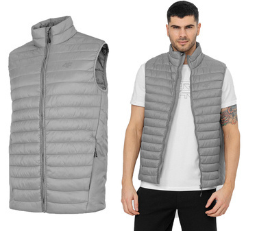 Bezrękawnik męski 4F KUMP001 kamizelka szara