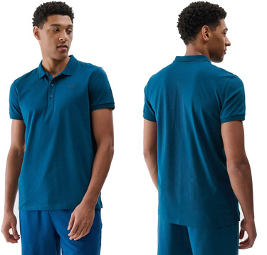 Koszulka POLO 4F M367 gładki t-shirt z kołnierzykiem
