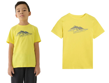 Koszulka chłopięca 4F M2404 bawełniana na lato żółta