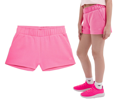 Krótkie spodenki 4F F098 szorty dresowe różowe