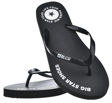 Japonki damskie BIG STAR LL274800 klapki czarne