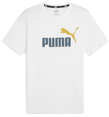 Koszulka męska PUMA 586759 41 T-shirt biały z bawełny