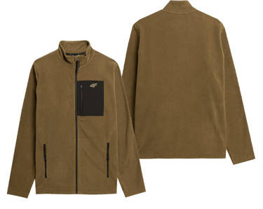 Polar męski 4F M074 bluza na zamek jasny brąz