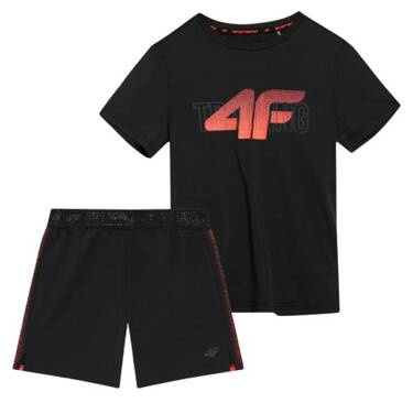 Zestaw sportowy treningowy 4F szybkoschnący czarny