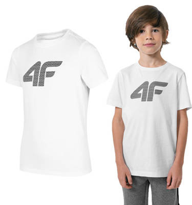 T-shirt 4F koszulka Z22 JTSM002 bawełniana biała