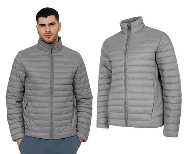 Kurtka puchowa 4F pikowana KUMP002 szara