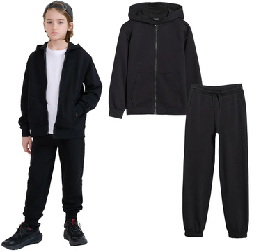 Dres chłopięcy 4F luźna bluza i spodnie z bawełny