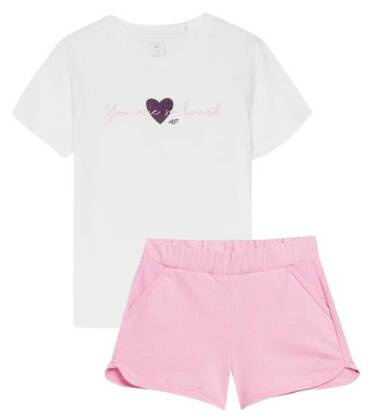 Zestaw sportowy 4F 2pak koszulka i spodenki róż