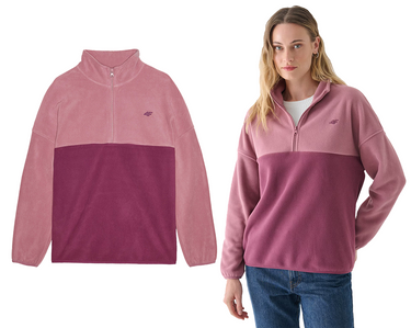 Polar damski 4F ciepła bluza ze stójką F242 53S bez kaptura