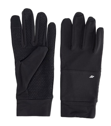 Rękawiczki sportowe 4F cienkie antypoślizgowe U150 dotykowe