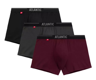 Bokserki męskie ATLANTIC majtki z bawełną 3MH-011 gładkie
